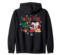 Disney Mickey & Minnie Christmas Santa Sent Me Holiday Sudadera con Capucha