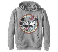 Disney Mickey Minnie Circle Sudadera con Capucha, Gris (Sporty Heather), M para Niños