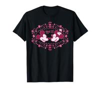Disney Mickey & Minnie Love Blooms Valentine's Day Retro Camiseta
