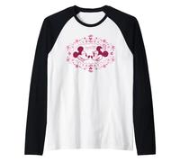 Disney Mickey & Minnie Love Blooms Valentine's Day Retro Camiseta Manga Raglan