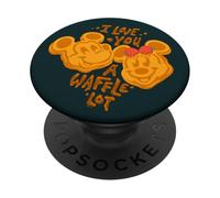 Disney Mickey & Minnie Love You a Waffle Lot Valentine's Day PopSockets PopGrip Adhesivo