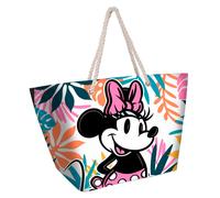 Disney mickey minnie mouse-bolsa de playa soleil, 52 x 37 cm, multicol
