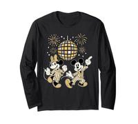 Disney Mickey & Minnie New Year's Eve Disco Pajama PJ Party Manga Larga