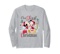 Disney Mickey & Minnie Our First Christmas Holiday Couples Manga Larga