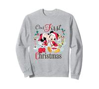 Disney Mickey & Minnie Our First Christmas Holiday Couples Sudadera