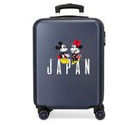 Disney Mickey & Minnie Trip to Japan Maleta de Cabina Azul 38x55x20 cms Rígida ABS Cierre de combinación Lateral 35L 2 kgs 4 Ruedas Dobles Equipaje Mano