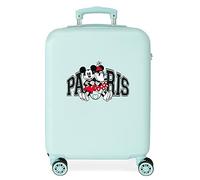 Disney Mickey & Minnie Trip to Paris Maleta de Cabina Azul 38x55x20 cms Rígida ABS Cierre de combinación Lateral 35L 2 kgs 4 Ruedas Dobles Equipaje Mano