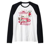 Disney Mickey & Minnie Valentine's Day "You Mocha Me Happy" Camiseta Manga Raglan