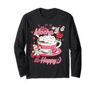 Disney Mickey & Minnie Valentine's Day "You Mocha Me Happy" Manga Larga