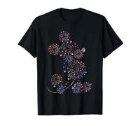 Disney Mickey Mouse 4th of July Fireworks Silhouette USA 250 Camiseta