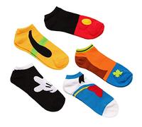 Disney Mickey Mouse 5 Pack No Show Socks Calcetín Informal, Surtido, L (Pack de 5) para Hombre