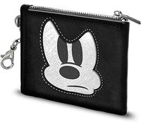 Disney Mickey Mouse Angry-Monedero & Tarjetero, Negro, 11 x 9 cm