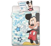 Disney Mickey Mouse Baby - Juego de cama reversible (100 x 135 cm) 100% algodón (M05)