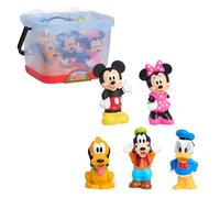 Disney Mickey Mouse Bath Caddy con 5 Figuras de Juguete para el baño
