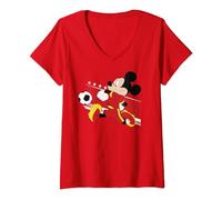 Disney Mickey Mouse Belgium Soccer Uniform Portrait Camiseta Cuello V