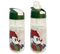 Disney Mickey Mouse Botella De Plástico 550Ml Con Pajita Niños Escuela
