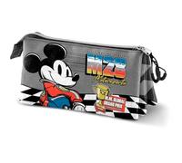 Disney Mickey Mouse Champion - Estuche Triple (23 x 11 cm), Color Gris
