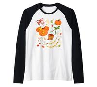 Disney Mickey Mouse Cozy Season Fall Pumpkin Coquette Camiseta Manga Raglan