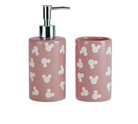 Disney Mickey Mouse - Dispensador de jabón y vaso en color rosa