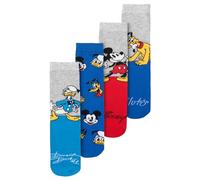 Disney Mickey Mouse, Donald Duck & Pluto Calcetines para niños - Calcetines para niños (4 unidades), multicolor, 27-30