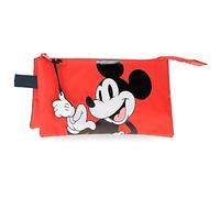 Disney Mickey Mouse Fashion Estuche Triple Multicolor 22x12x5 cms Microfibra