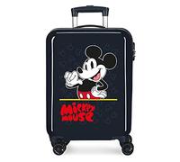 Disney Mickey Mouse Fashion Maleta de Cabina Azul 38x55x20 cms Rígida ABS Cierre de combinación Lateral 34L 2 kgs 4 Ruedas Dobles Equipaje de Mano