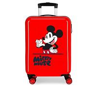 Disney Mickey Mouse Fashion Maleta de cabina Rojo 38x55x20 cms Rígida ABS Cierre de combinación lateral 34L 2 kgs 4 Ruedas dobles Equipaje de Mano