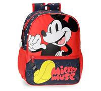 Disney Mickey Mouse Fashion Mochila Escolar Adaptable a Carro Multicolor 27x33x11 cms Microfibra 9,8L