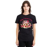 mandarin creative ltd Mickey Mouse Friends Happy Valentine's Day Ladies T Shirt, Black Camiseta, Negro, XL para Mujer