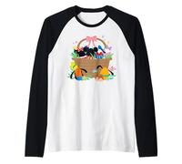 Disney Mickey Mouse & Friends Spring Easter Eggs Basket Camiseta Manga Raglan