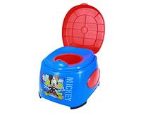 Disney Mickey Mouse "Fun Starts Here" 3 en 1 sistema de entrenamiento para ir al baño para niños, azul/rojo, 13.7 x 11.5 x 8.3 pulgadas