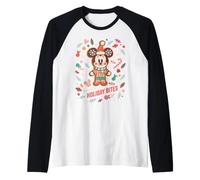 Disney Mickey Mouse Gingerbread Holiday Bites Christmas Camiseta Manga Raglan