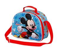 Disney Mickey Mouse House-Bolsa Portamerienda 3D, Azul, 25.5 x 20 cm
