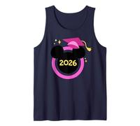 Disney Mickey Mouse Icon Pink Graduation Cap Class of 2026 Camiseta sin Mangas