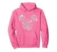 Disney Mickey Mouse Icon Spring Flowers Sudadera con Capucha, Unisex para adultos, Rosa brillante, XL