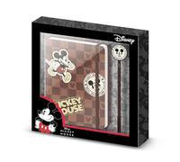 Disney Mickey Mouse Journey-Caja Regalo con Diario y Bolígrafo Fashion, Marrón