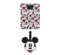 Disney Mickey Mouse - Juego de funda para pasaporte y etiqueta de equipaje