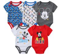 Disney Mickey Mouse Lion King y Winnie the Pooh Baby Boys, paquete de 5 monos para reciιn nacidos y bebιs
