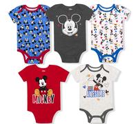 Disney Mickey Mouse Lion King y Winnie the Pooh Baby Boys, paquete de 5 monos para reciιn nacidos y bebιs