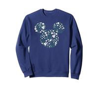 Disney Mickey Mouse May Birth Month Birthstone & Flowers Sudadera, Unisex para adultos, Azul Marino, M