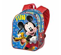 Disney Mickey Mouse-Mochila 3D Pequeña, 26 x 31 cm, Capacidad 8.5 L, Multicolor Fun