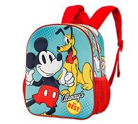 Disney Mickey Mouse-Mochila 3D Pequeña, 26 x 31 cm, Capacidad 8,5 L, Verde Best