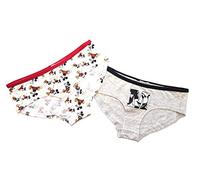 Disney Mickey Mouse Mujer Braguitas (Gris,L)