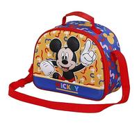 Disney Mickey Mouse Oh Boy-Bolsa Portamerienda 3D, Rojo, 25.5 x 20 cm