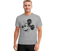 Disney Mickey Mouse - Pijama para hombre, conjunto de pijama de manga corta con pantalones cortos, color gris y negro, gris/negro., XL