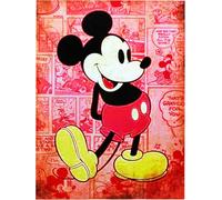 Disney Mickey Mouse - Póster decorativo de pared con impresión de estilo vintage sobre papel de patinata, 40 x 30 cm, sin marco