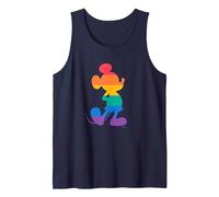 Disney Mickey Mouse Pride Classic Pose Rainbow Icon Fill Camiseta sin Mangas, Hombre, Azul Marino, M