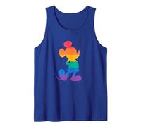 Disney Mickey Mouse Pride Classic Pose Rainbow Icon Fill Camiseta sin Mangas, Hombre, Azul Real, XL