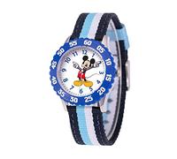 Disney Mickey Mouse - Reloj analógico con correa de nailon para niños, Azul, Moderno, Azul, Moderno