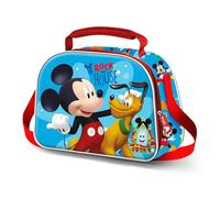 Disney Mickey Mouse Rock-Bolsa Portamerienda 3D, Azul, 25,5 x 20 cm